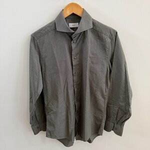 🩶 N·P Men’s Charcoal Dress Shirt – Size 15½